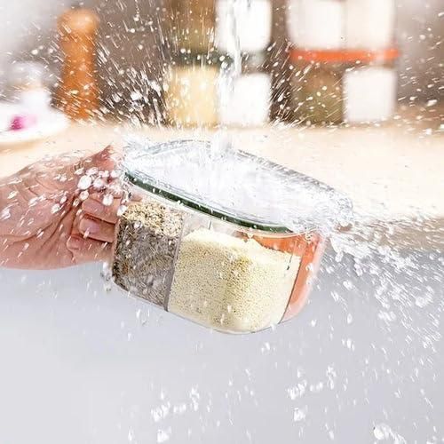 4 Section Transparent Spice Box