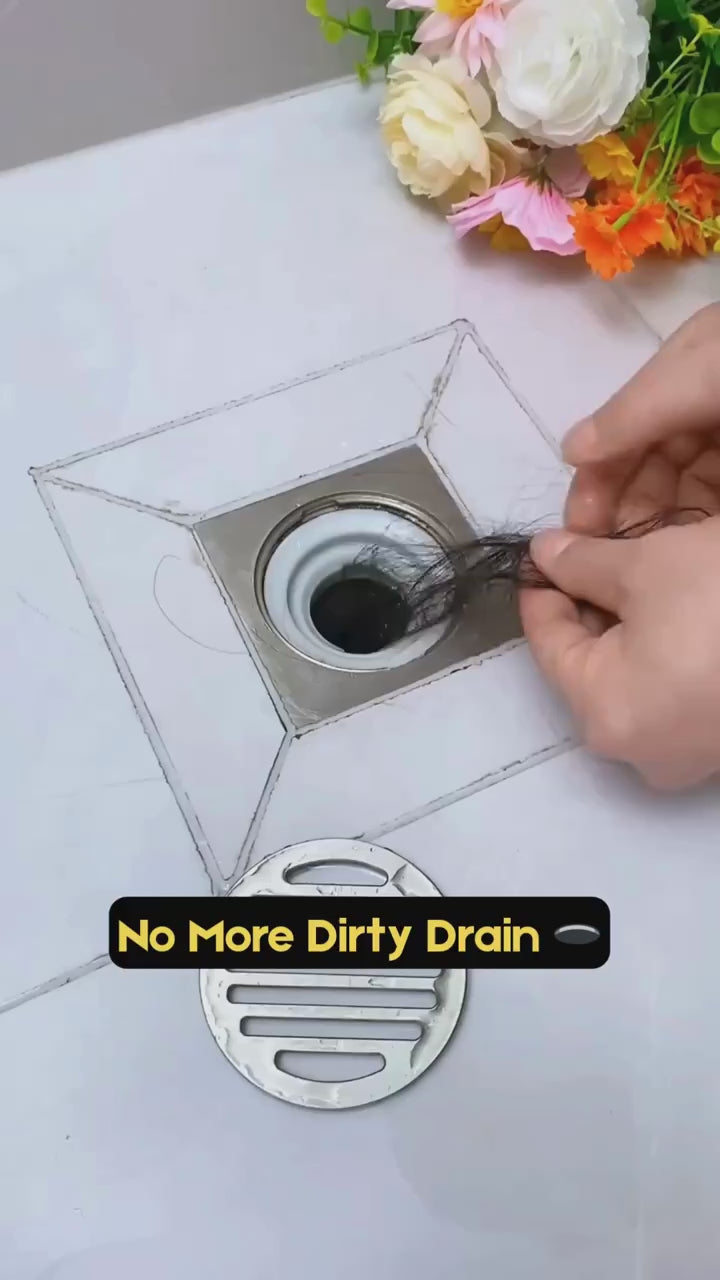 Self-Adhesive Floor Drain Stickers (Pack of 10)