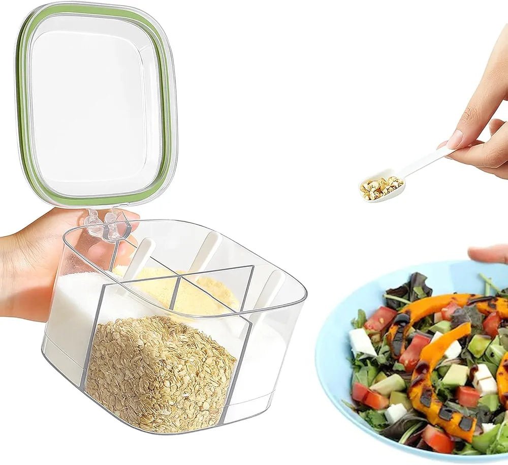 4 Section Transparent Spice Box