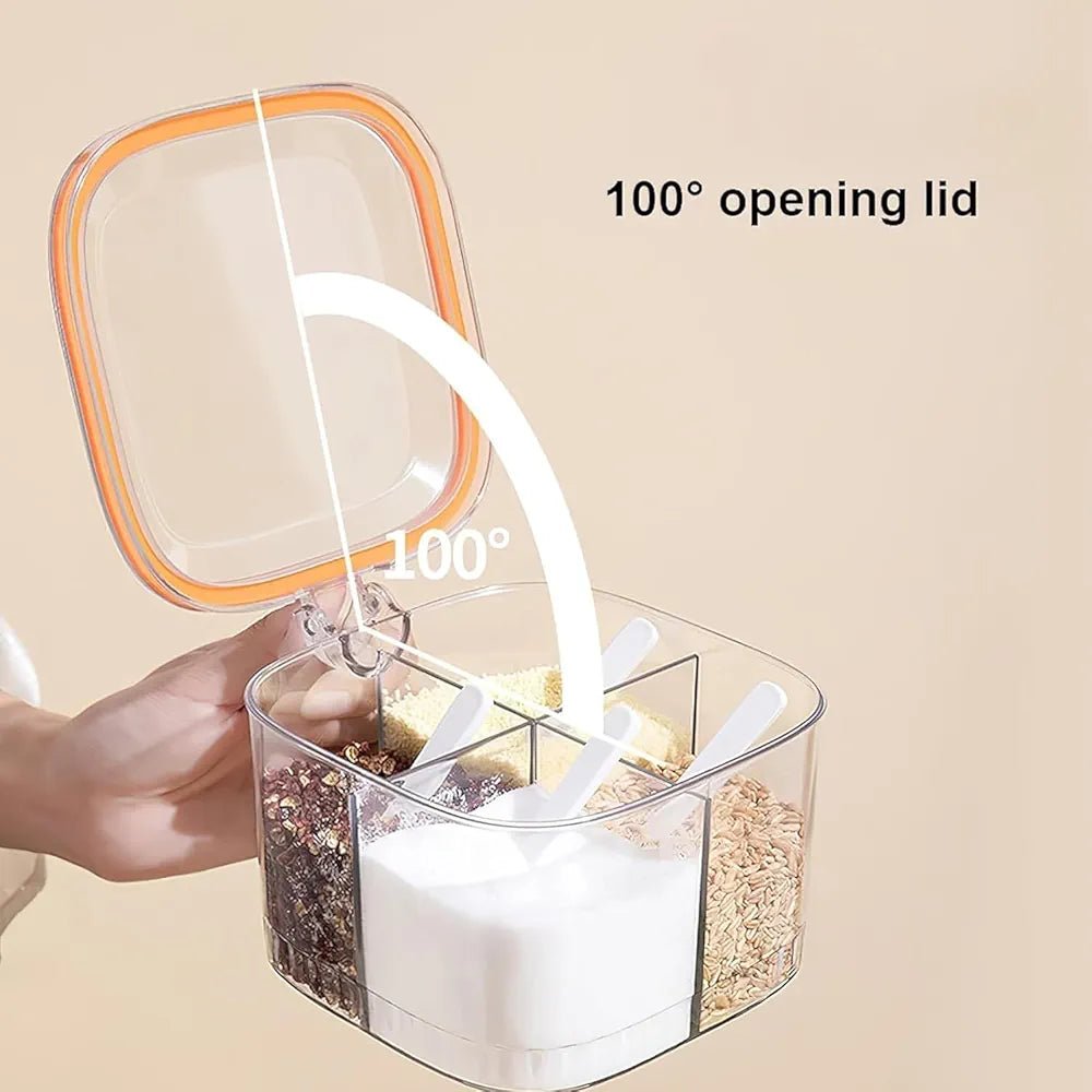 4 Section Transparent Spice Box